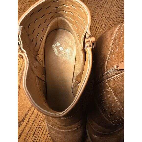 Report Lilan Women’s Zip-Up Tan Heel Booties Size 8.5 - Picture 5 of 6